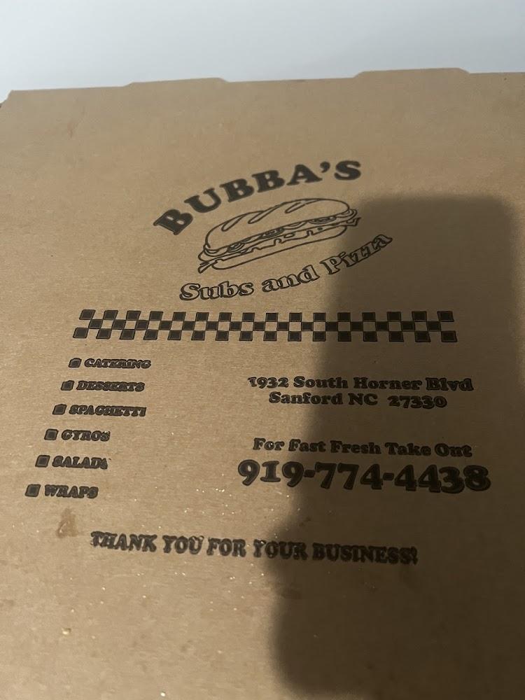 Bubba's Subs and Pizza Menu image 2